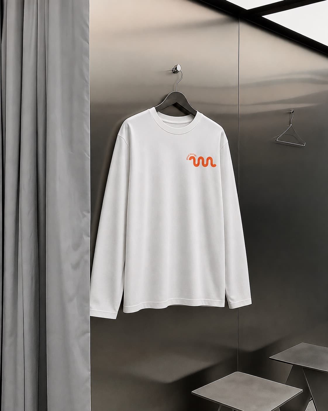 Recovery Long Sleeve, front, with the wordmark on the chest